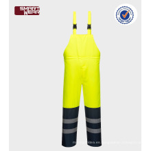 Ropa de trabajo para hombres Pantalones de babero reflectantes de seguridad hi vis work pants